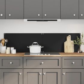 Kitchen Backsplashes 2 pcs Black 31.5"x19.7" Tempered Glass