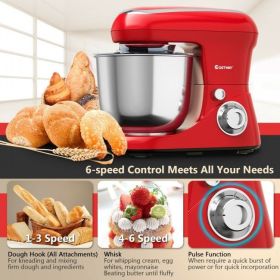 5.3 Qt Stand Kitchen Food Mixer 6 Speed with Dough Hook Beater