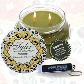 Tyler Candle Company Tyler Scent Jar Candle - Luxurious Scented Candle with Essential Oils - Long Burning Candles 110-120 Hours - Large Candle 22 oz w