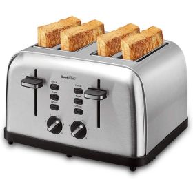 4-slice stainless steel toaster